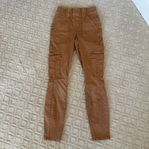 Spanx twill cargo pull up pants XS